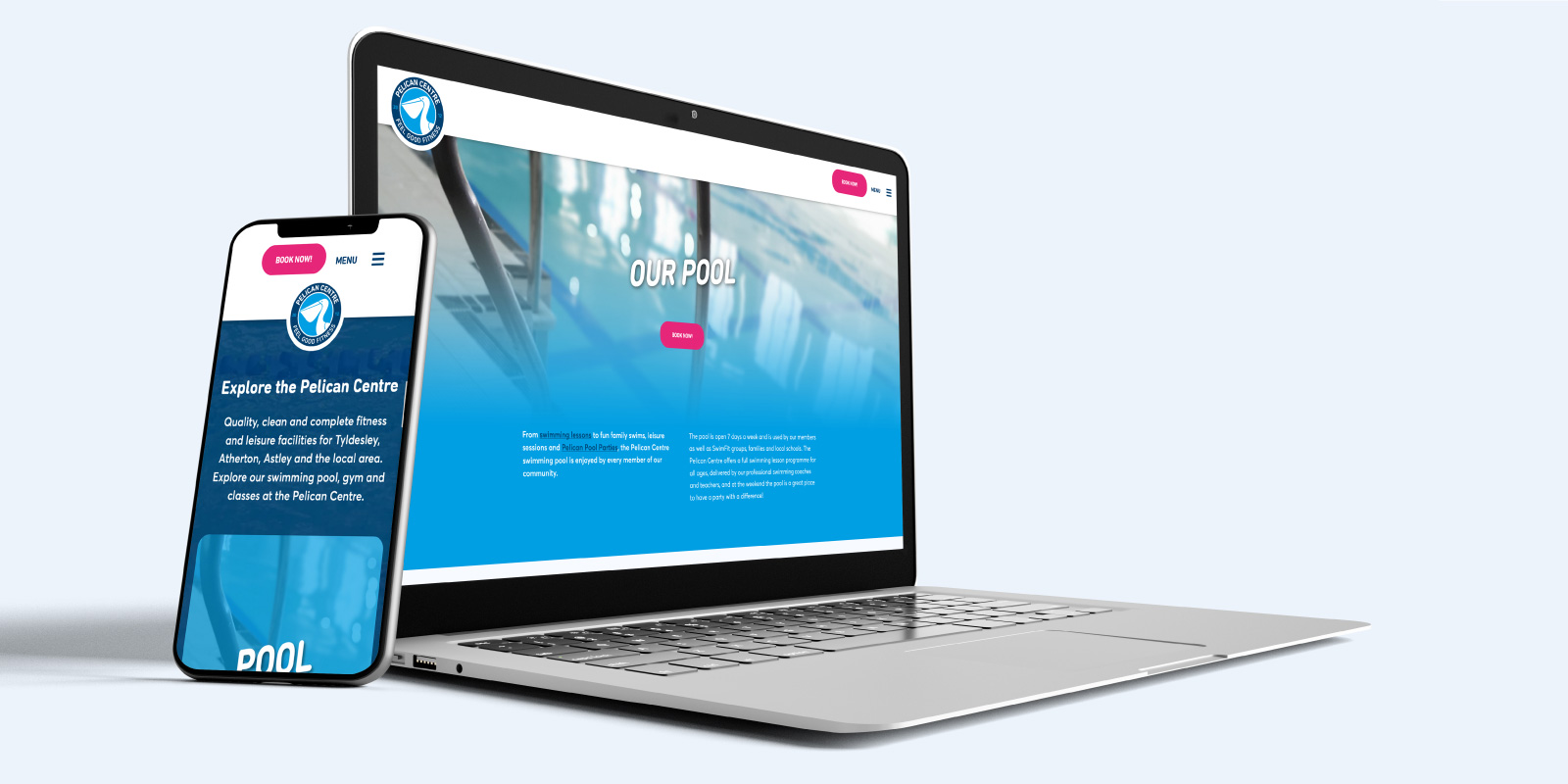 Website Design and Build Services for the Pelican Centre, Tyldesley, Wigan