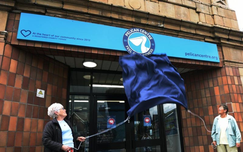 Signage design and print including logo design for The Pelican Centre, Tyldesley