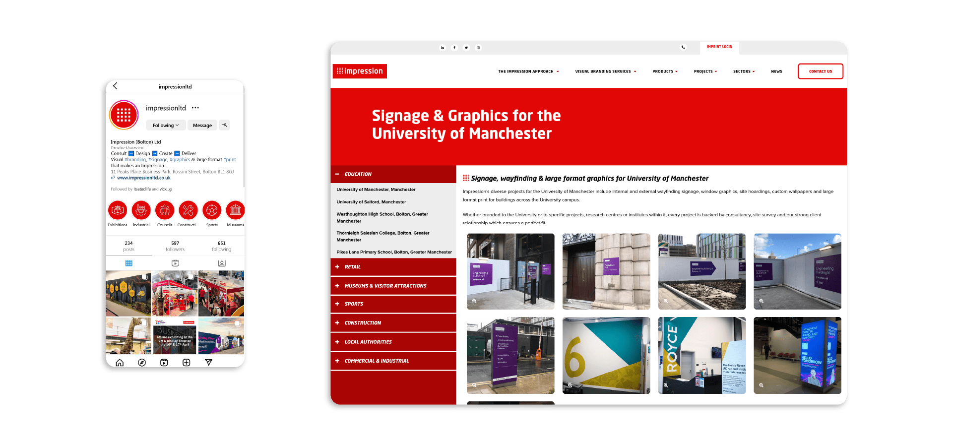Website Design & Social Media Management | Impression Ltd, Bolton