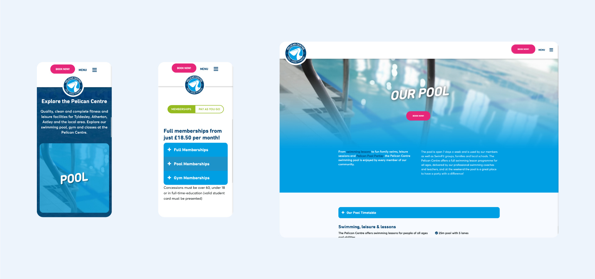 Website design and development in Tyldesley, Wigan | The Pelican Centre